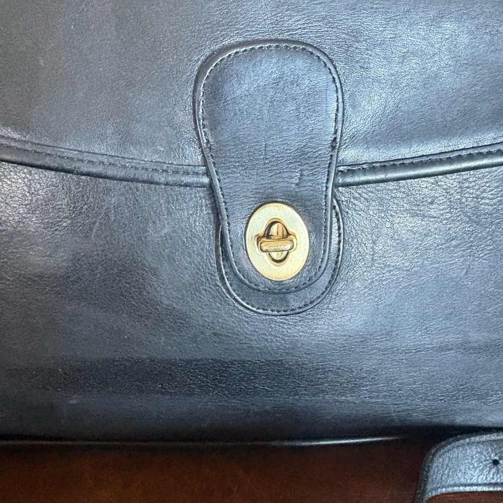 VTG COACH Beekman Briefcase 5266 Black Leather USA Made Messenger Bag - Picture 3 of 16
